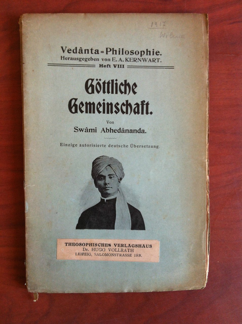 Gottliche Gemeinschaft Von Swami Abhedananda - E9599