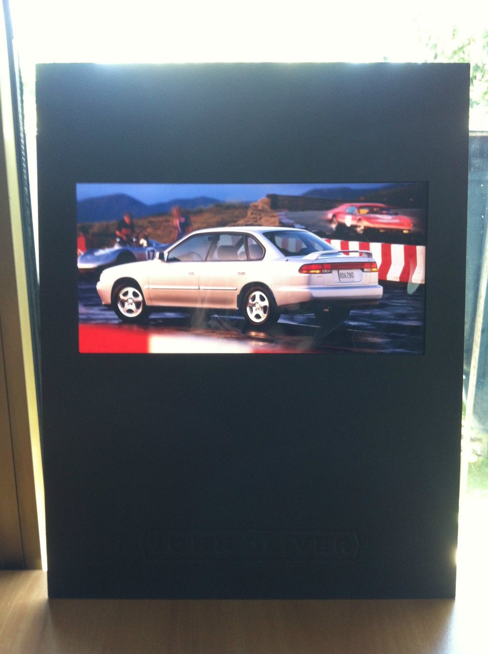 Grande diapositiva pubblicitaria per automobile Subaru Legacy - E17994