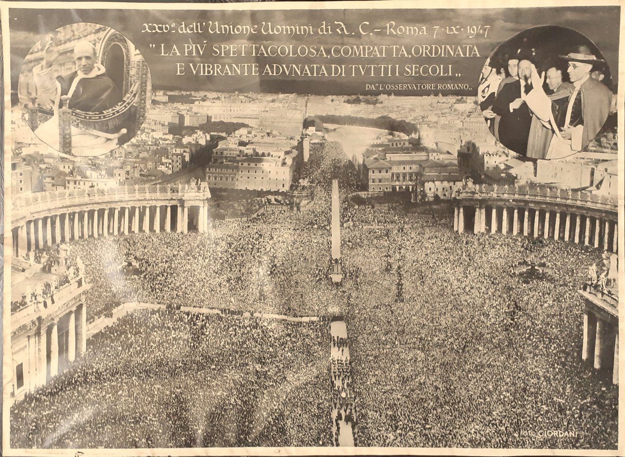 Grande fotografia ricordo XXV dell'Unione Uomini di A.C. Roma 7 …