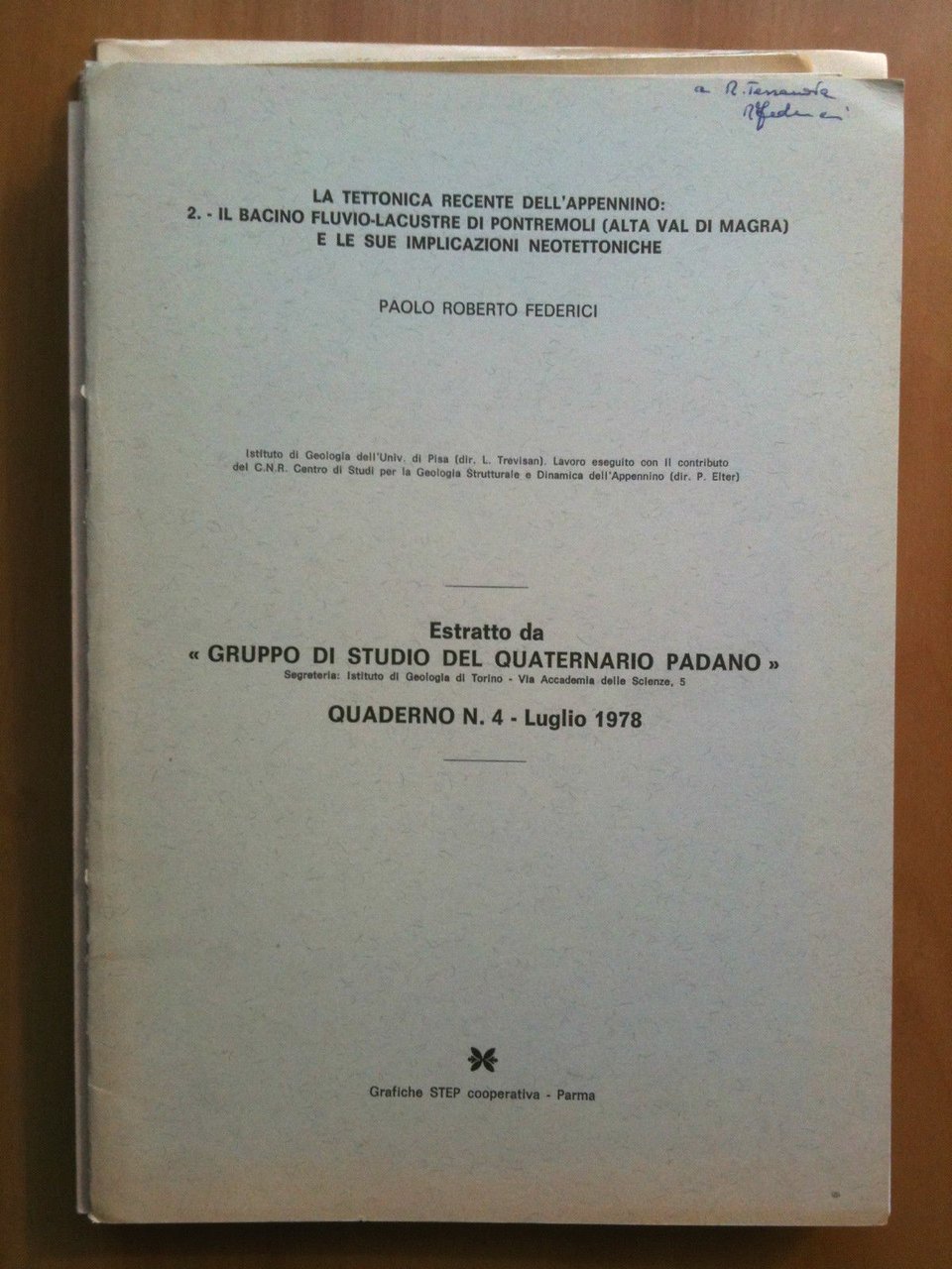 Gruppo di Studio del Quaternario Padano quaderno n. 4 Luglio …