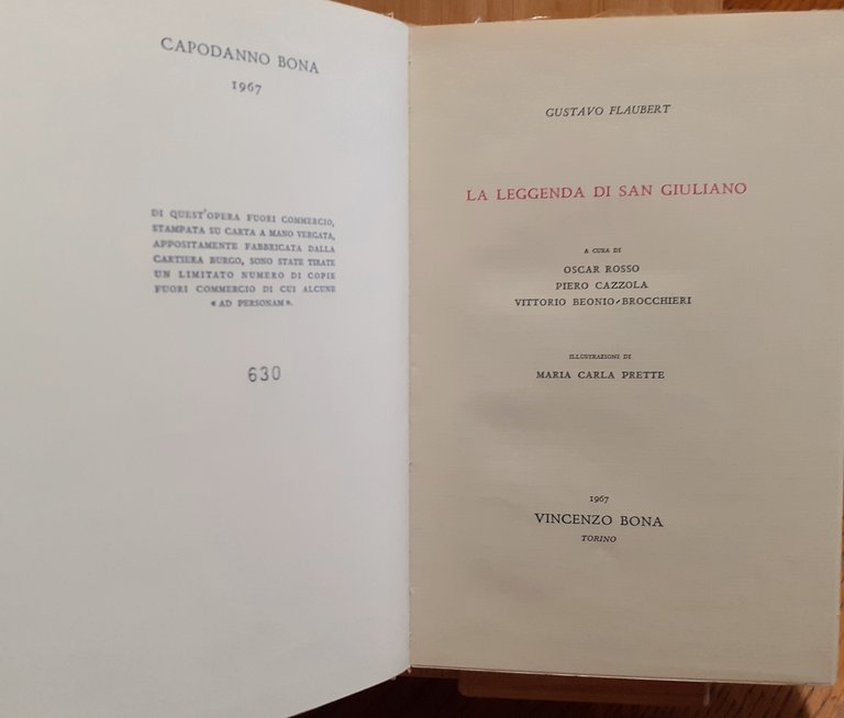 Gustavo Flaubert La leggenda di San Giuliano Vincenzo Bona Torino …