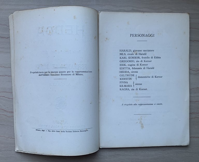 Hedda. Leggenda scandinava in tre atti