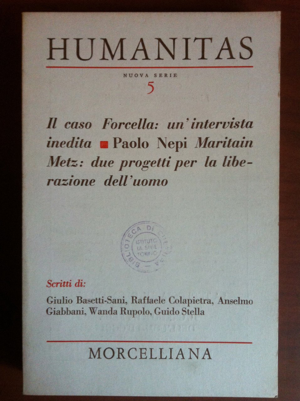 Humanitas Anno XXIX n^ 5 Maggio 1974 Morcelliana Editrice - …