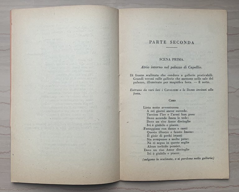 I Capuleti e i Montecchi. Tragedia lirica in quattro parti