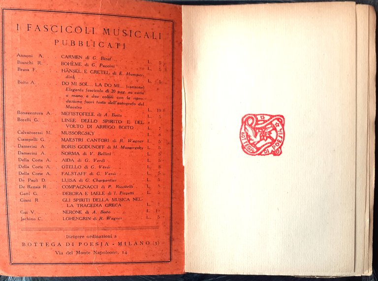 I fascicoli musicali Studi critici di interpretazione Bottega di poesia …