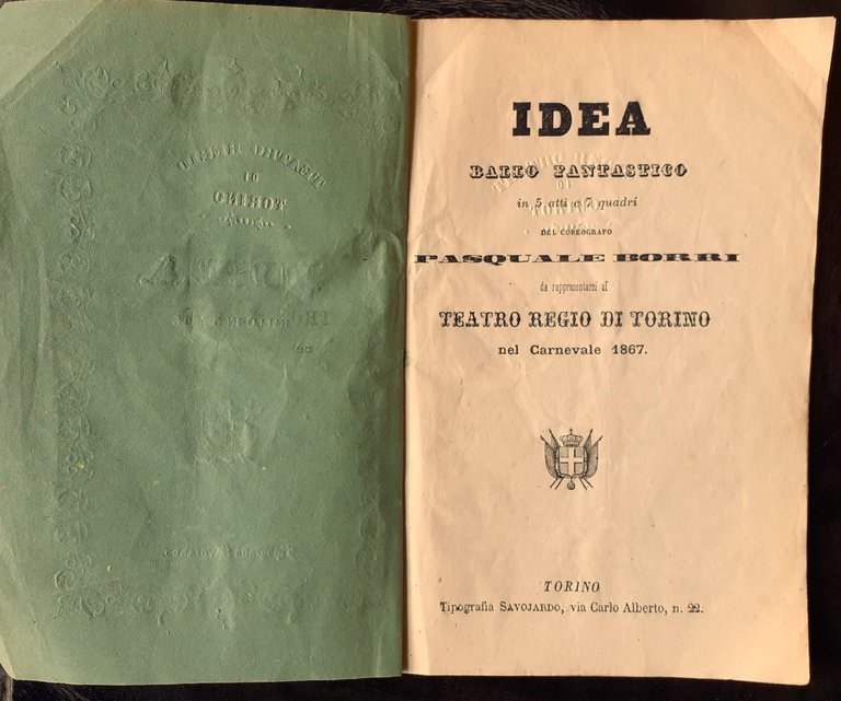 IDEA Ballo fantastico Coreografo Pasquale Borri Regio di Torino 1867