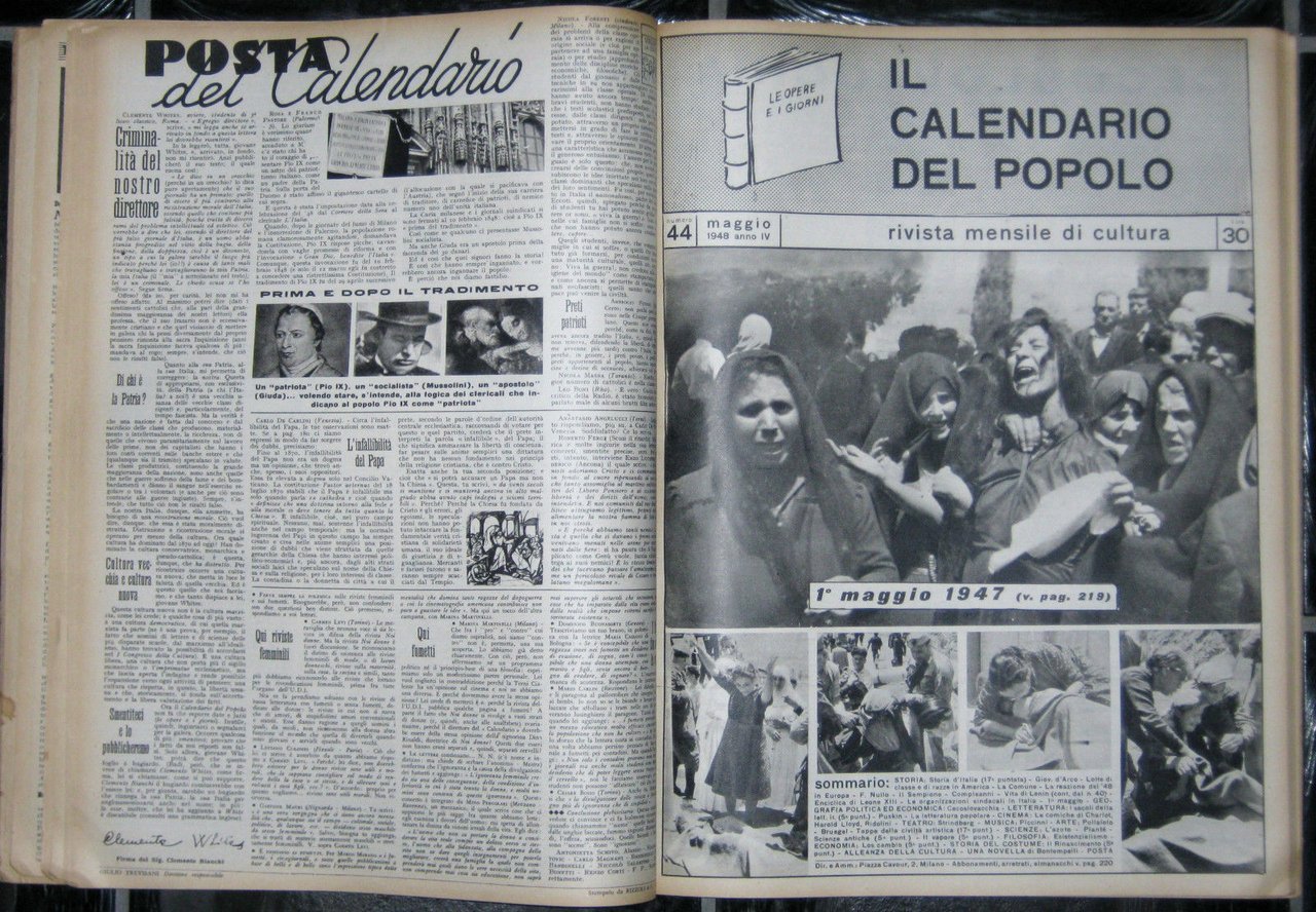 Il calendario del popolo annata 1948 completa