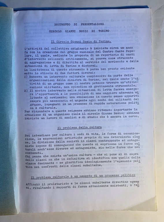 Il circolo "GIANNI BOSIO" di Torino presenta lo spettacolo : …