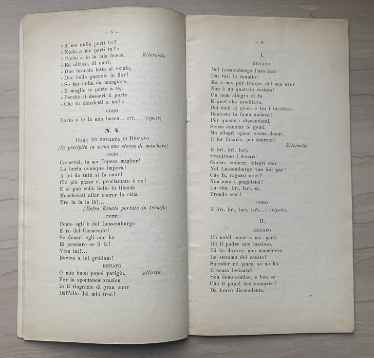 Il Conte di Lussemburgo (Graf von Luxemburg). Operetta in tre …