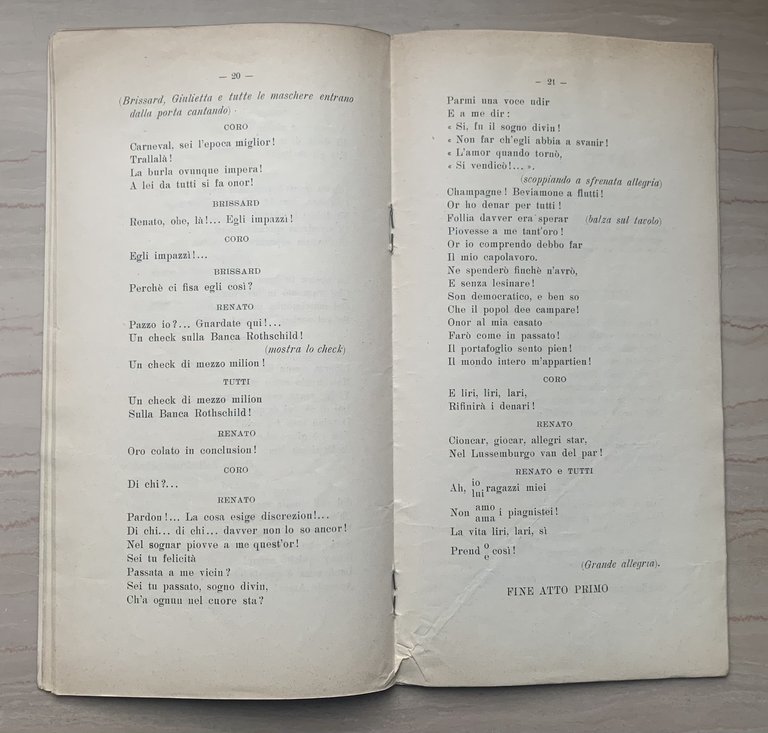 Il Conte di Lussemburgo (Graf von Luxemburg). Operetta in tre …