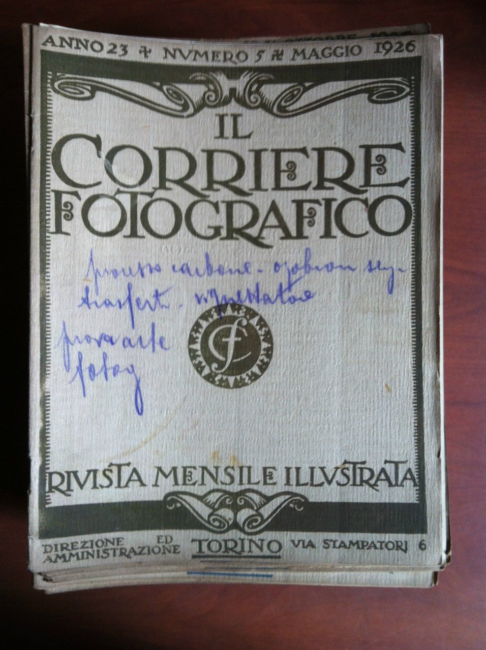 Il Corriere Fotografico anno 23 n^ 5 Maggio 1926 - …