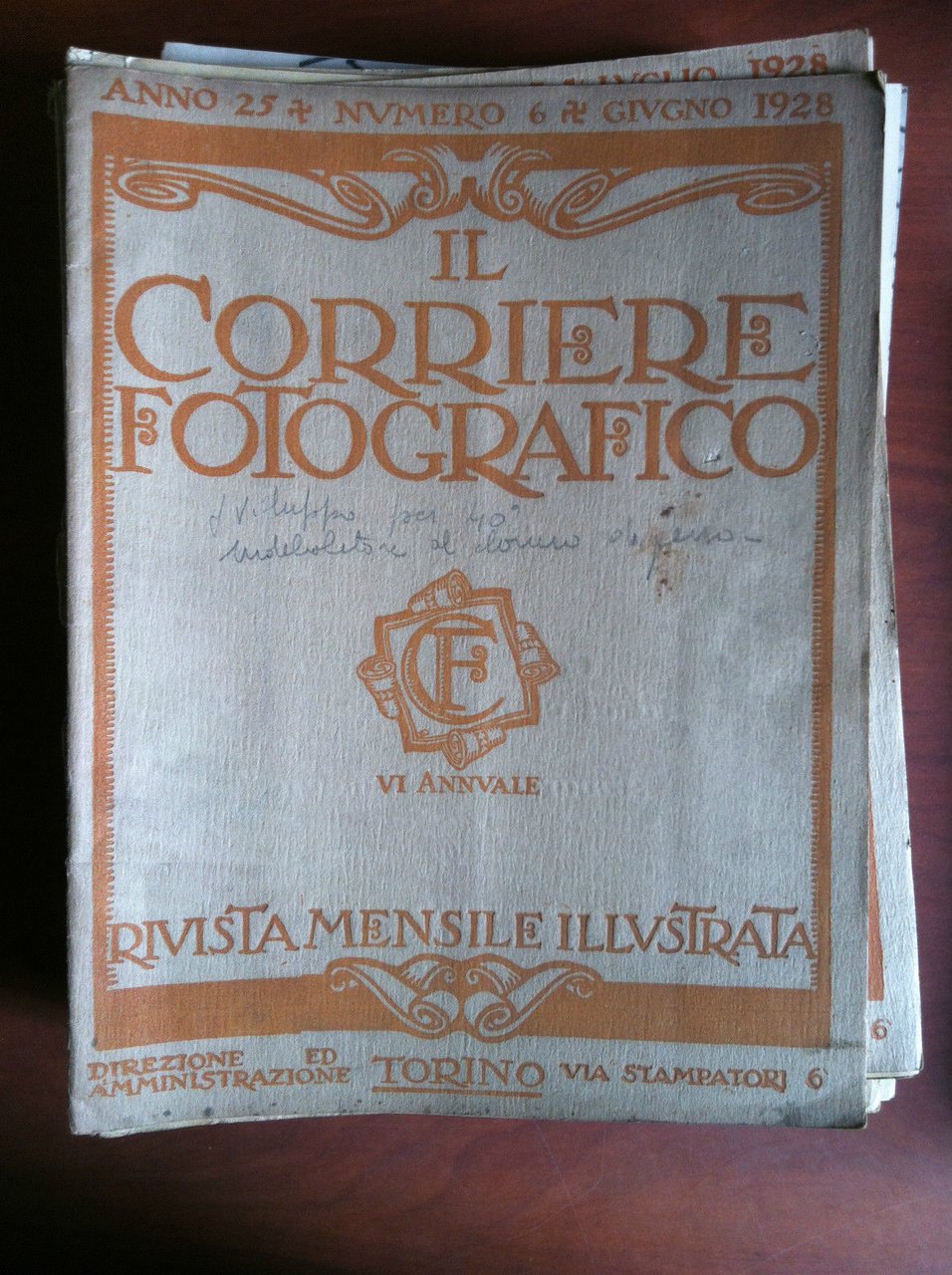 Il Corriere Fotografico anno 25 n^ 6 Giugno 1928 - …
