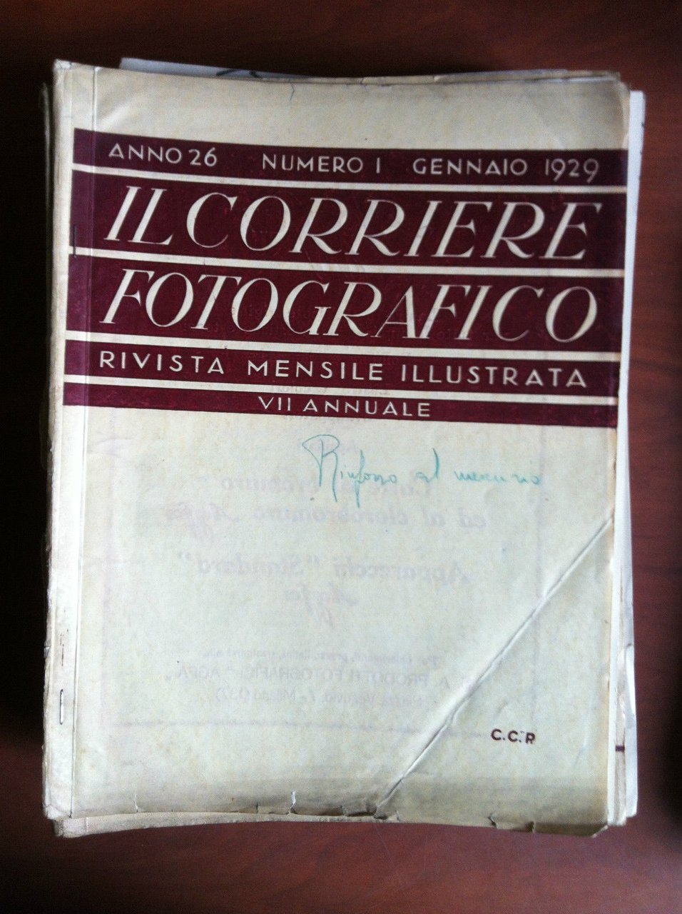 Il Corriere Fotografico anno 26 n^ 1 Gennaio 1929 - …