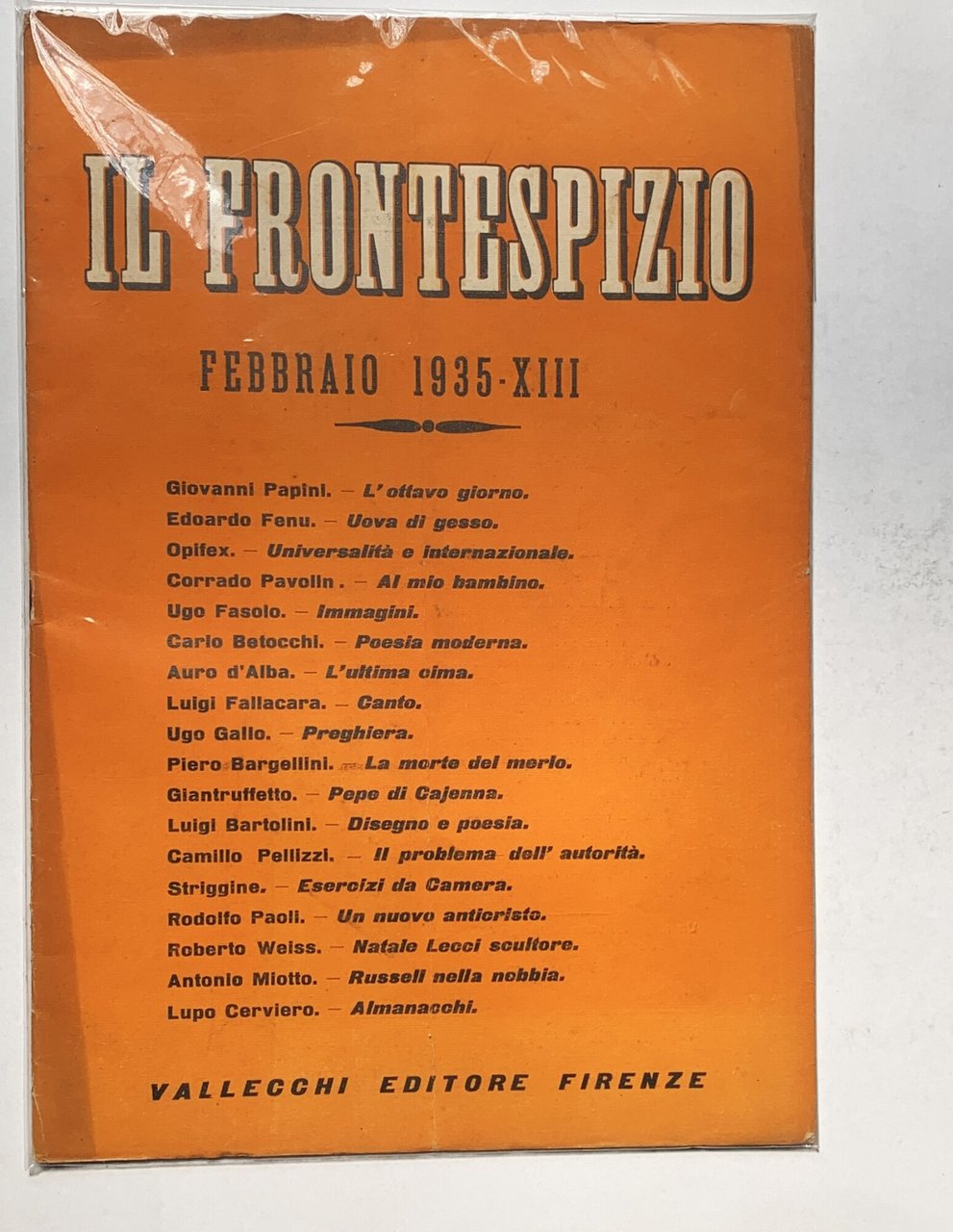 Il Frontespizio. Rassegna Mensile (Anno VII - Numero 2. - … | Immagine principale