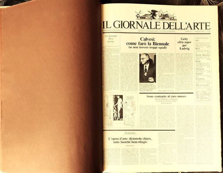 Il Giornale dell'Arte Annata completa rilegata 1983