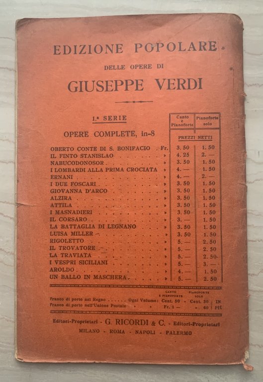 Il Guarany. Opera-Ballo in quattro atti