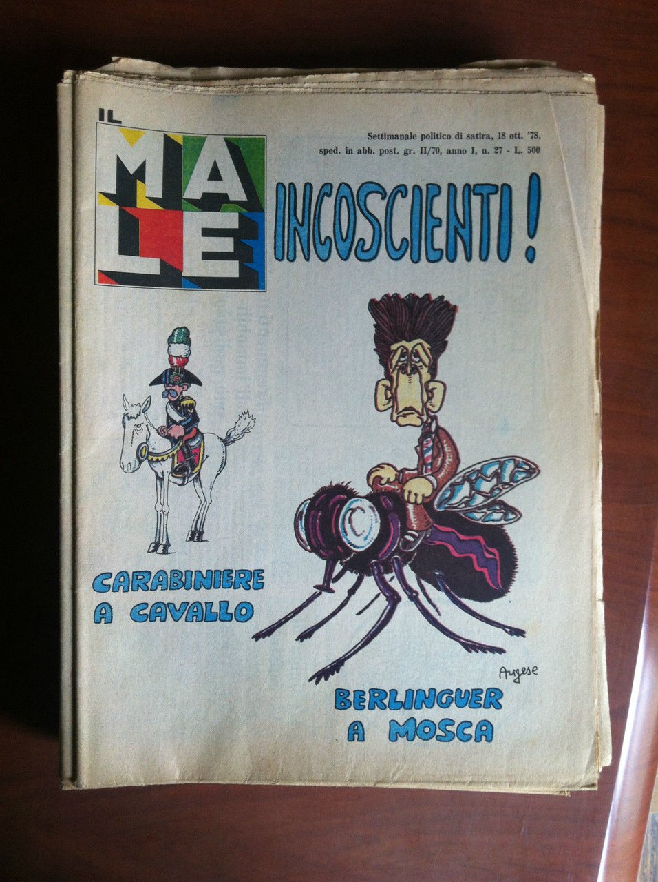 Il Male Quattordicinale Politico di satira n^ 27 Ottobre 1978 … | Immagine principale