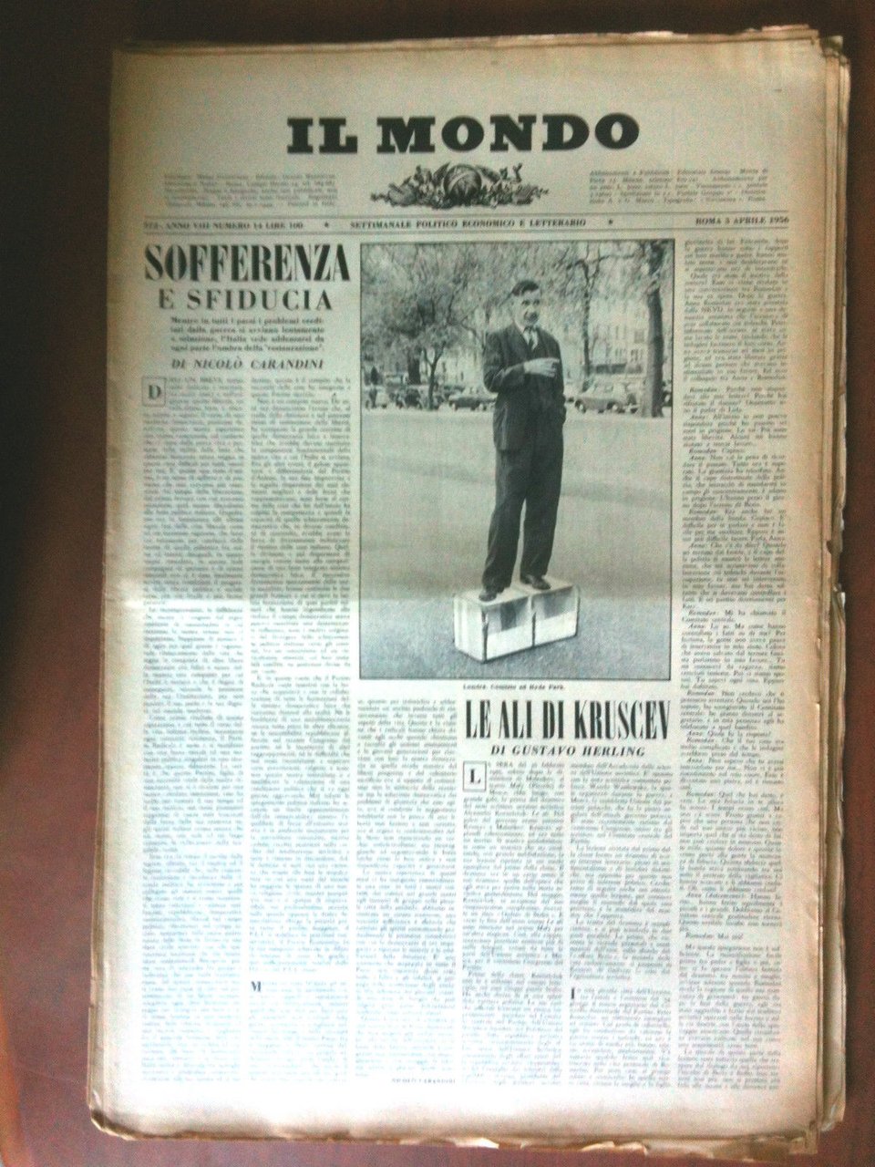 Il Mondo di Mario Pannunzio 372 Anno VIII N^ 14 …