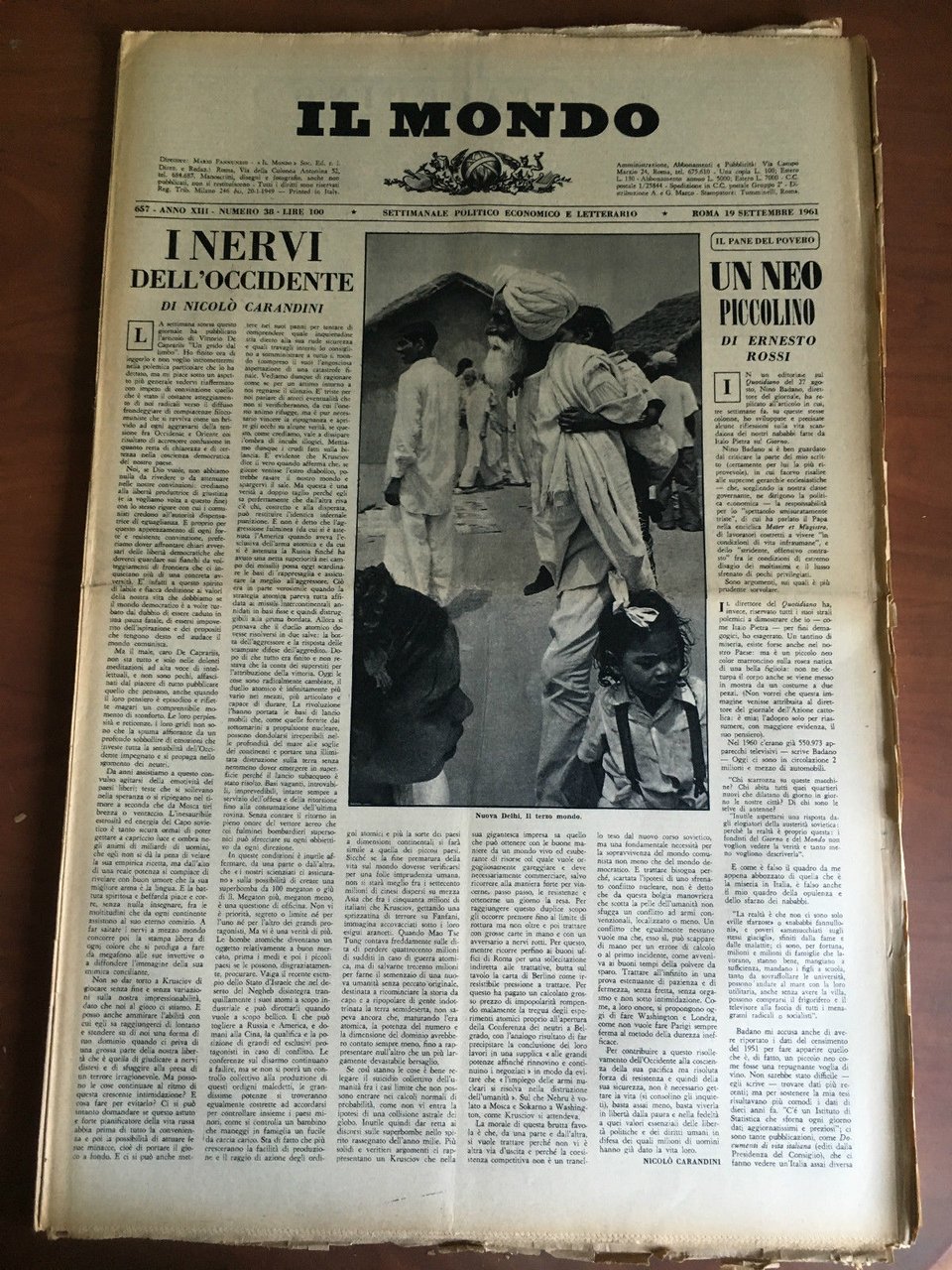 Il Mondo diretto da Mario Pannunzio 657 Anno XIII n^ …