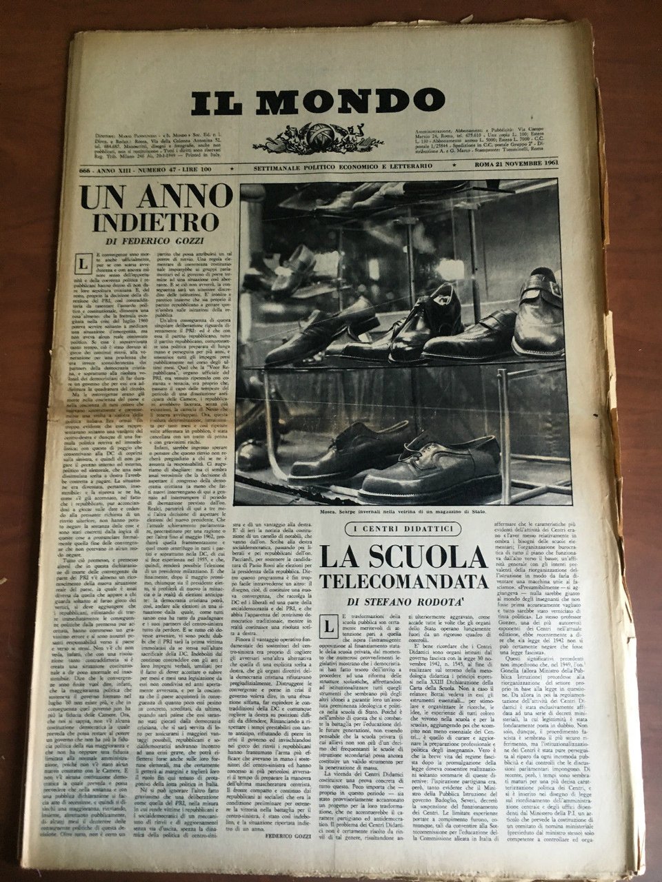 Il Mondo diretto da Mario Pannunzio 666 Anno XIII n^ …