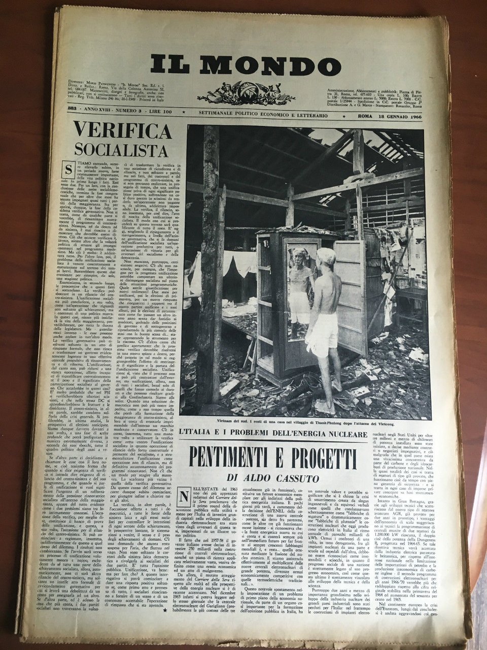 Il Mondo diretto da Mario Pannunzio 883 Anno XVIII n …