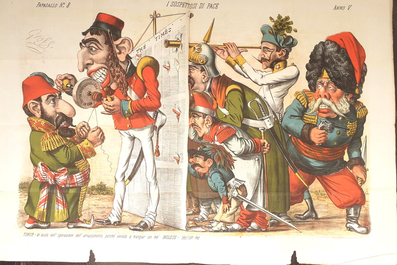 IL PAPAGALLO primo giornale colorato politico 1877 | Immagine principale