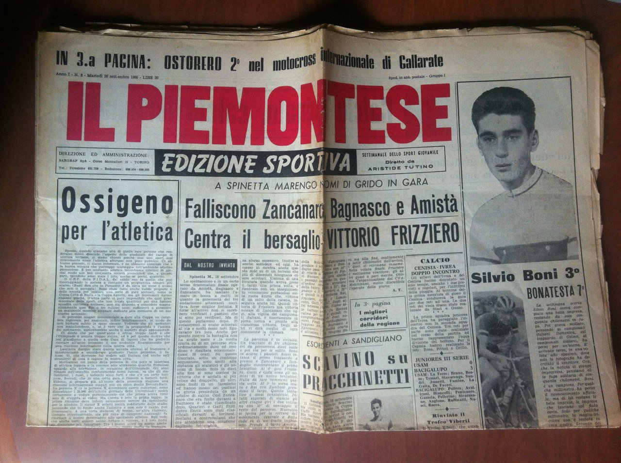 Il Piemontese Anno I n^ 8 Martedì 20 Settembre 1960 …