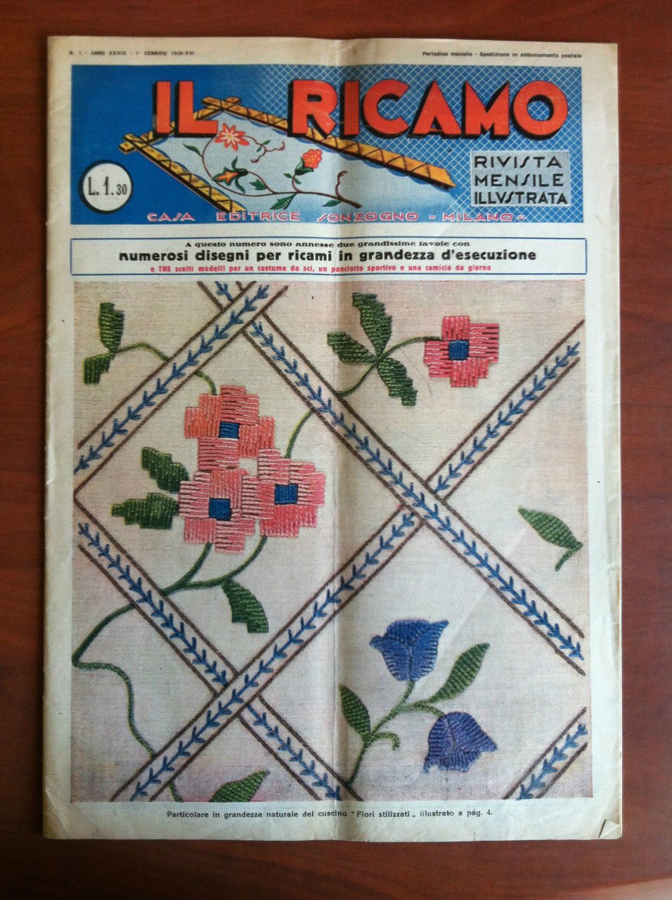 Il Ricamo n^ 12 anno XXXIX - 1^ Gennaio 1938 …
