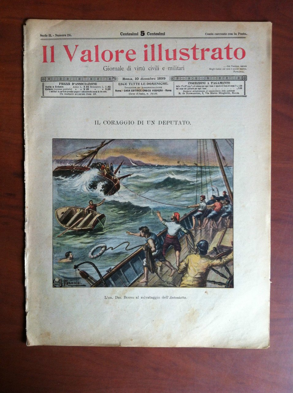 Il Valore Illustrato Serie II n^ 24-10 Dicemb. 1899 Copertina: …