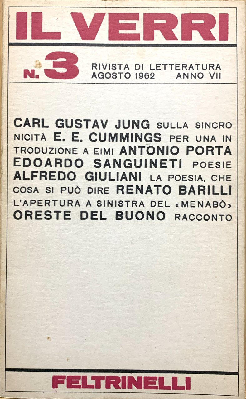 Il Verri. Rivista di letteratura (nuova serie, anno VII, n. …