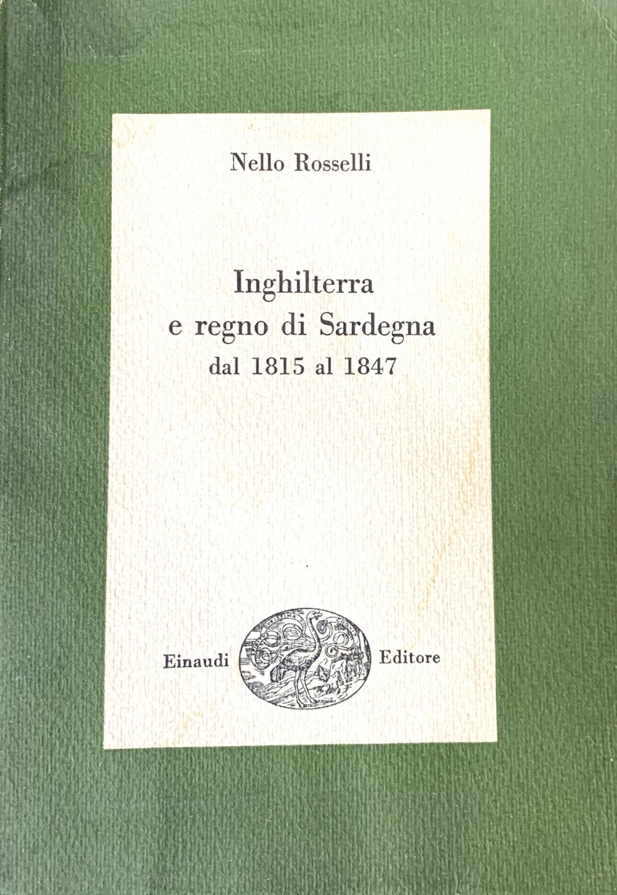 Inghilterra e Regno di Sardegna dal 1815 al 1847