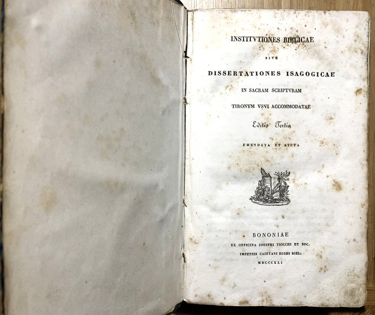 Institutiones biblicae sive Dissertationes isagogicae in Sacram Scripturam tironum usui … | Immagine Gallery 2