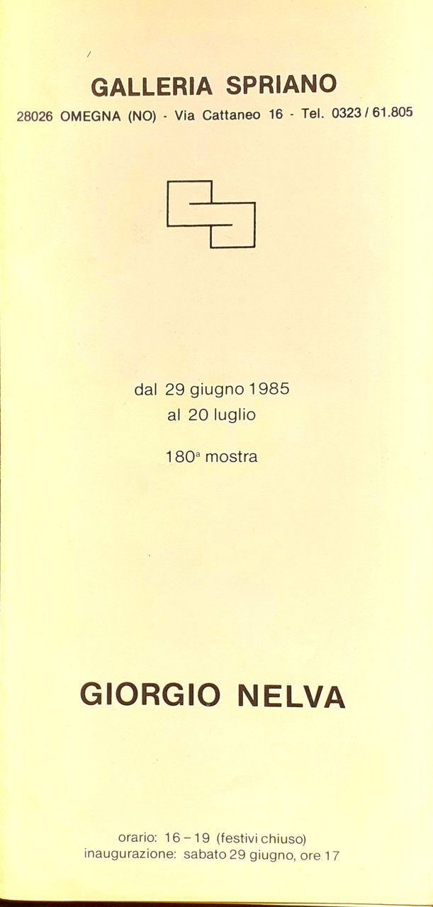 Invito della Mostra di Giorgio Nelva "Estatiche latenze, in Tecnocity" …