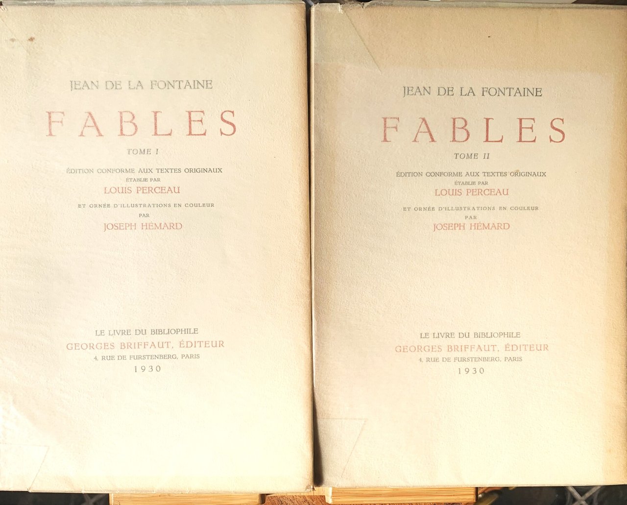 Jean de La Fontaine. Fables (Tome I et Tome II)