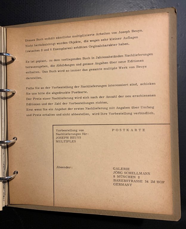 Joseph Beuys Multiples+Grafik