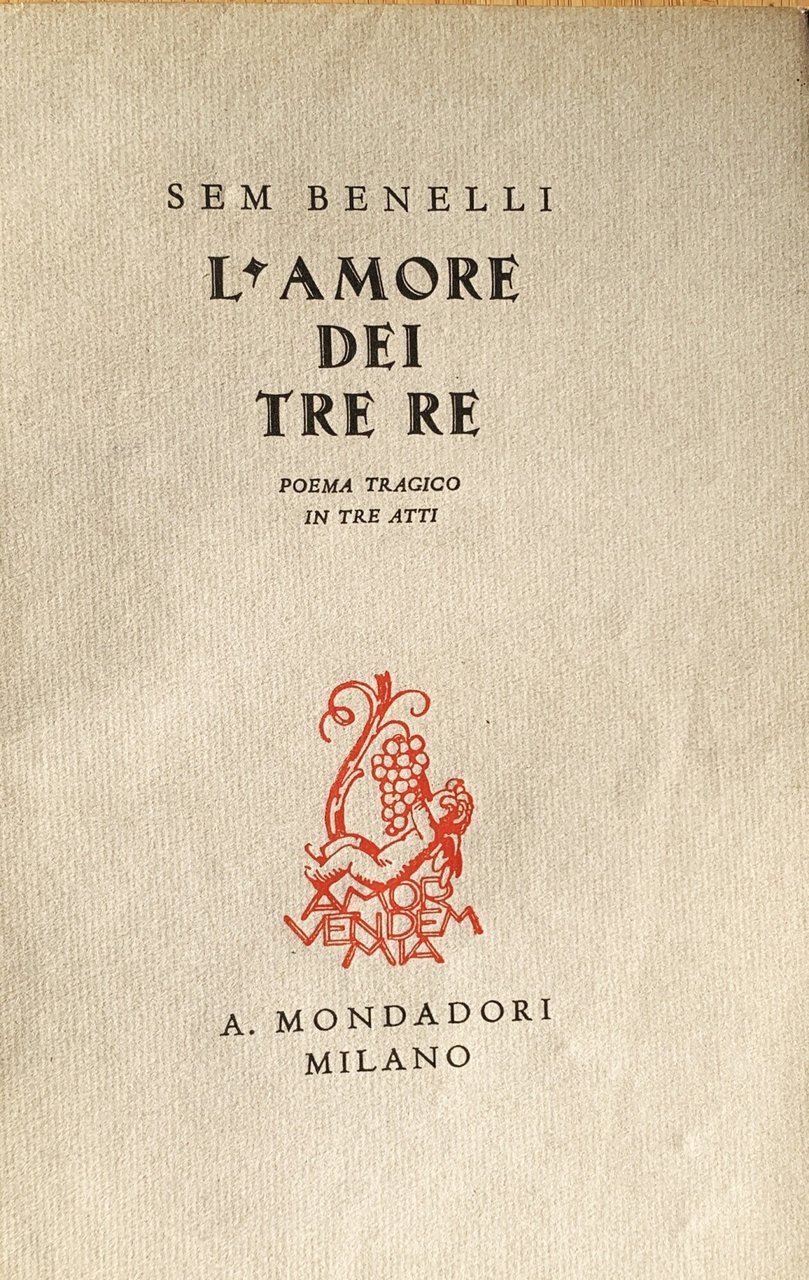 L'amore dei Tre Re. Poema tragico in tre atti | Immagine principale