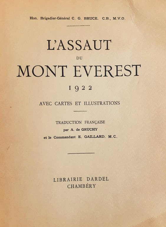 L'assaut du Mont Everest prima edizione francese del 1923