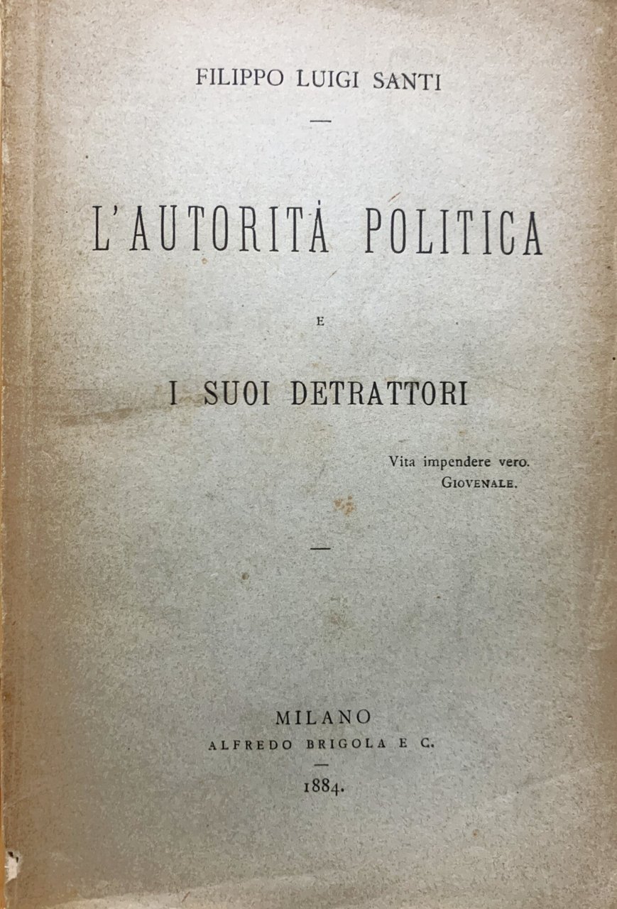 L'autorità politica e i suoi detrattori | Immagine principale