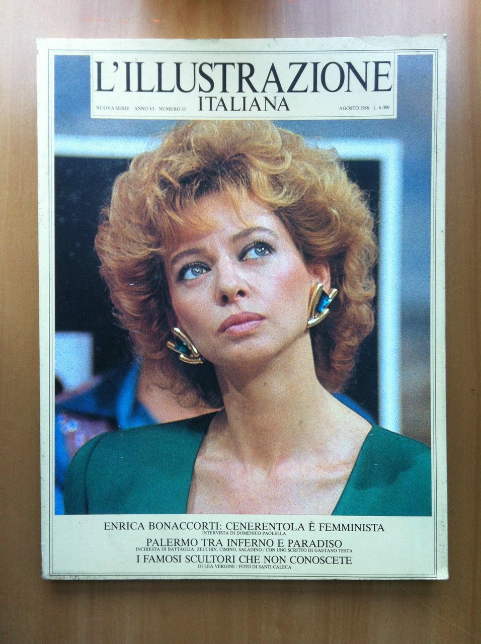 L'Illustrazione Italiana n^ 33 Agosto 1986 Cover: Enrica Bonaccorti - …