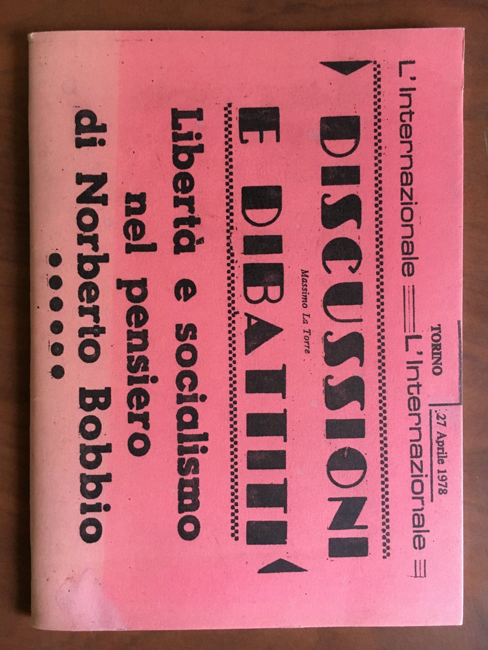 L'internazionale 27 Aprile 1978 Torino - E21227