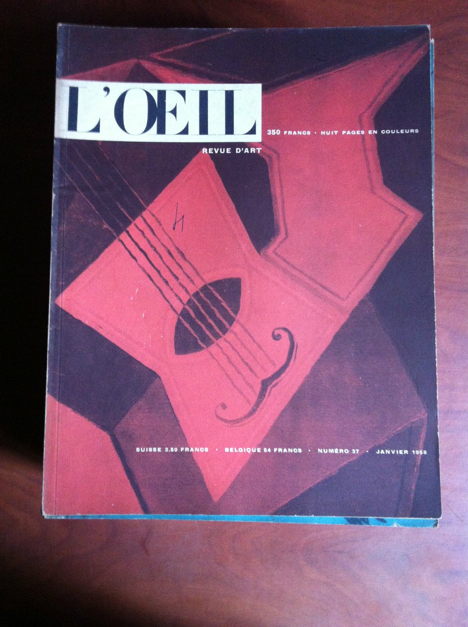 L'Oeil revue d'art n^ 37 Janviér 1958 Couverture: Juan Gris …