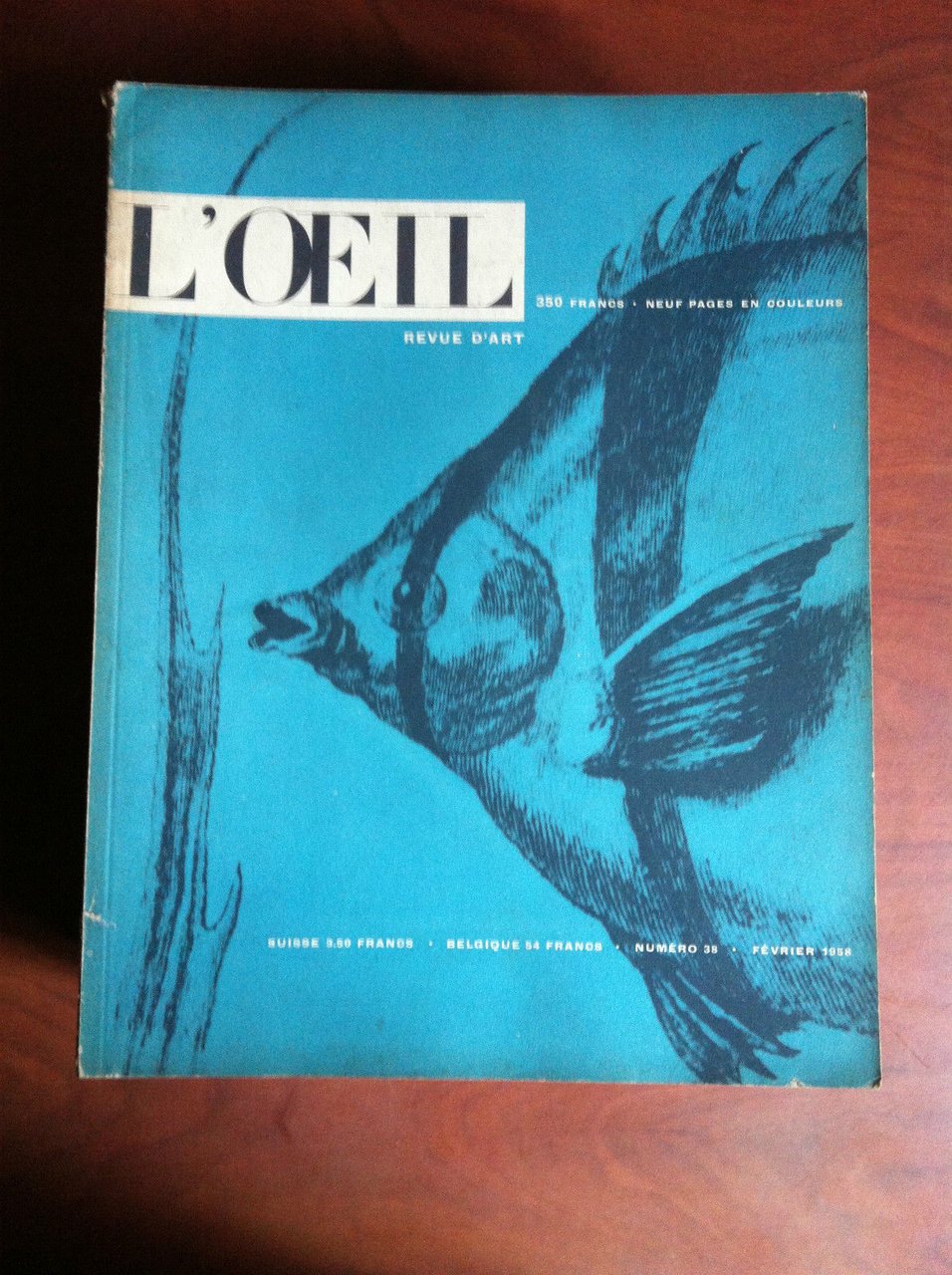 L'Oeil revue d'art n^ 38 Fevriér 1958 Couverture: Dezallier d'Argenville …