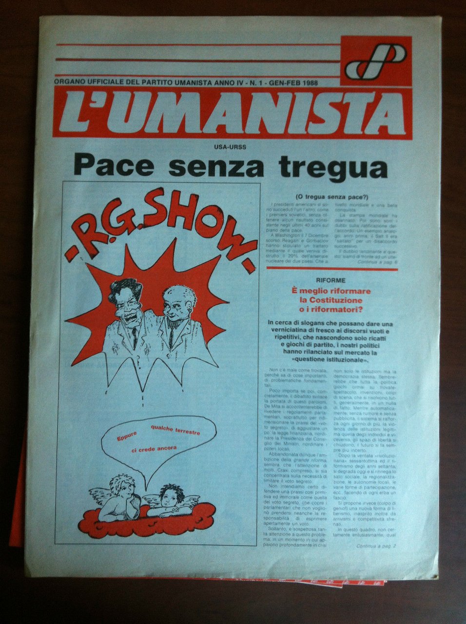 L' Umanista Anno IV n^ 1 Gennaio/Febbraio 1988 - E11048