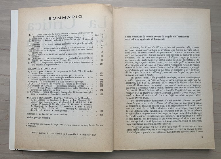 La Critica Sociologica: rivista trimestrale. 28. Inverno 1973-1974 | Immagine Gallery 3