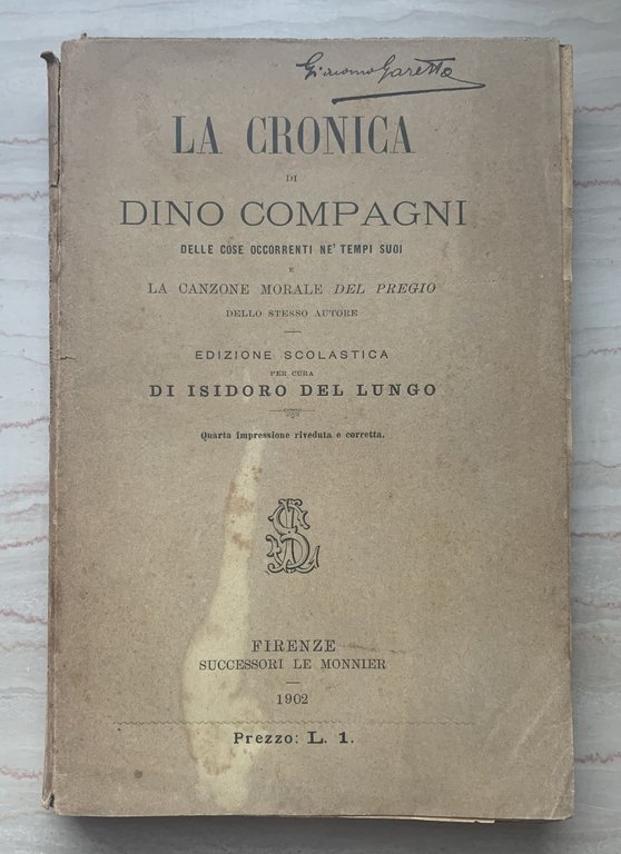 La Cronica di Dino Compagni delle cose occorrenti ne' tempi … | Immagine Gallery 1