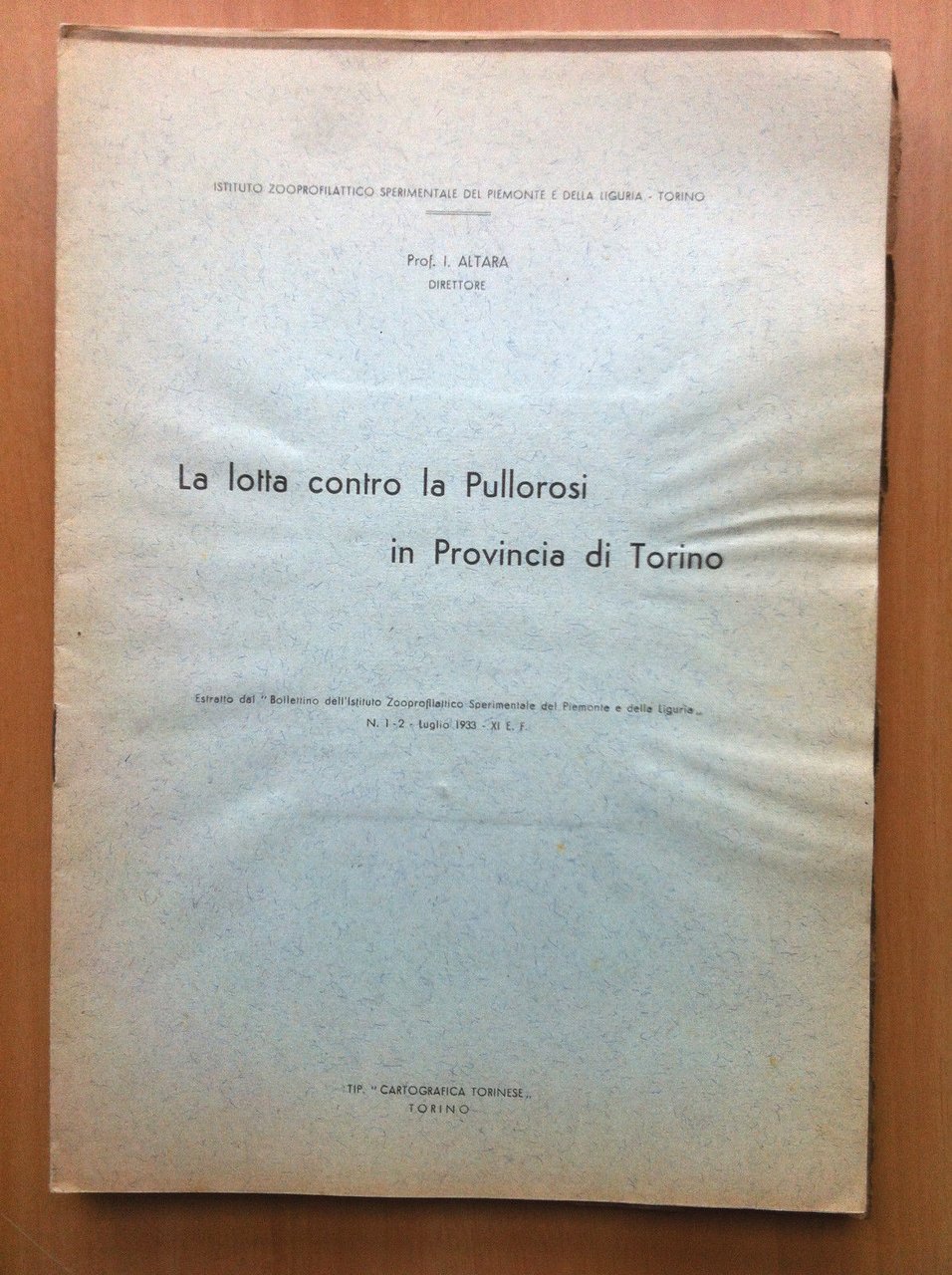 La lotta contro la Pullorosi in Provincia di Torino I. …