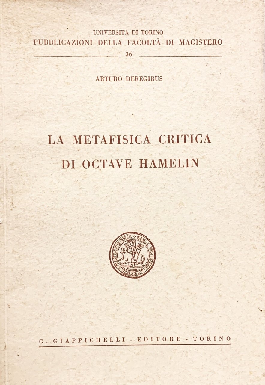La metafisica critica di Octave Hamelin | Immagine principale