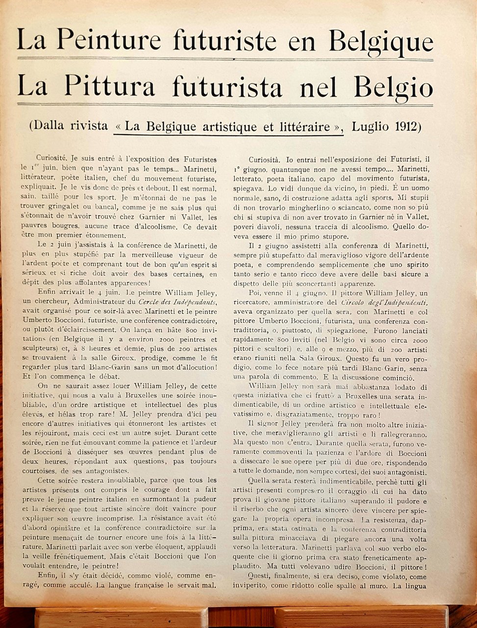 La Pittura futurista nel Belgio - Direzione del Movimento Futurista …