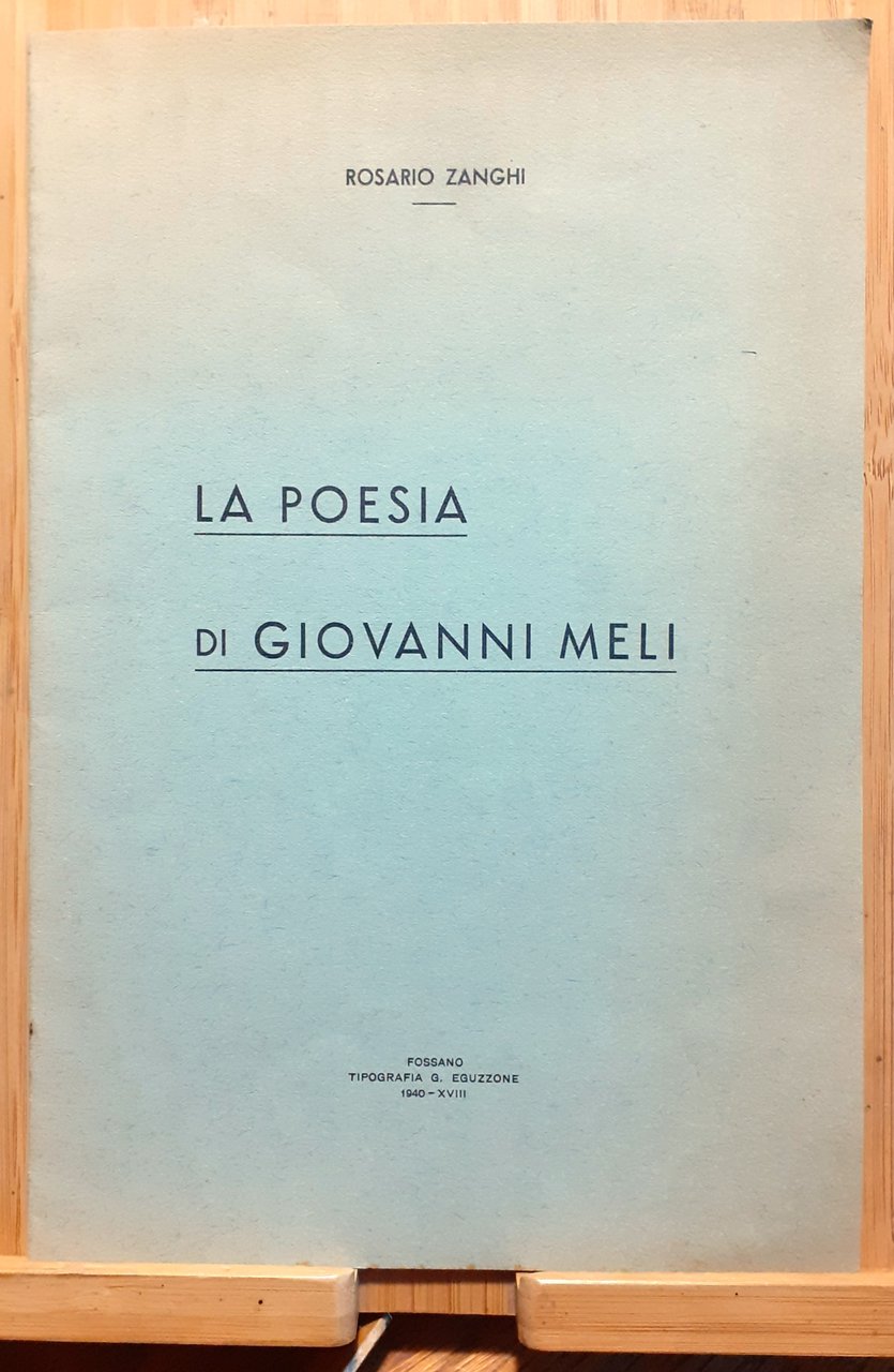 La poesia di Giovanni Meli