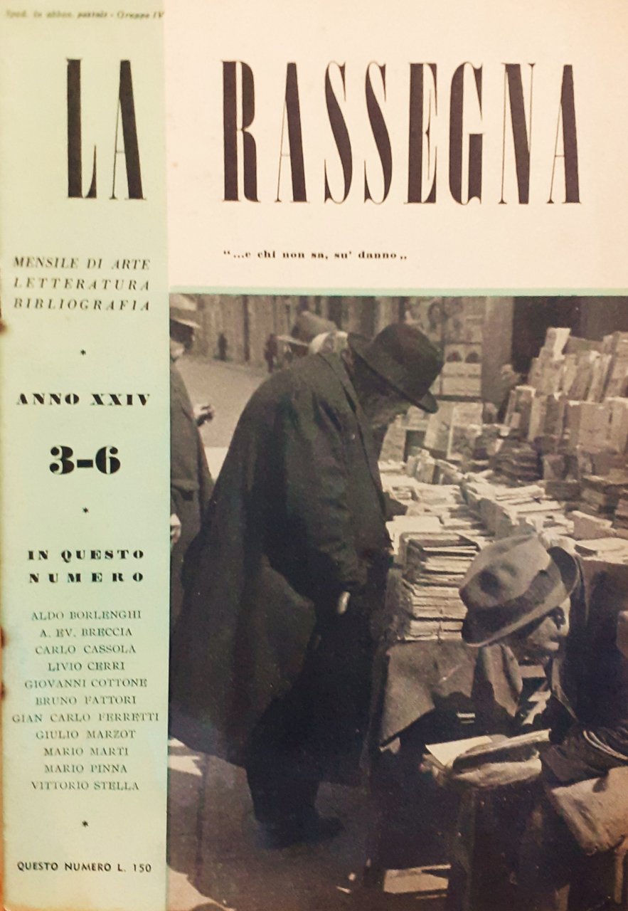 La rassegna Rivista Mensile arte e letteratura N^ 3-6 1955